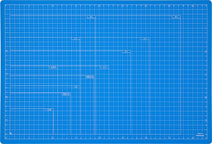 나 카바 야시 커터 매트 접이식 커팅 매트 A3 하늘색 CTMO-A3SB 스카이 블루