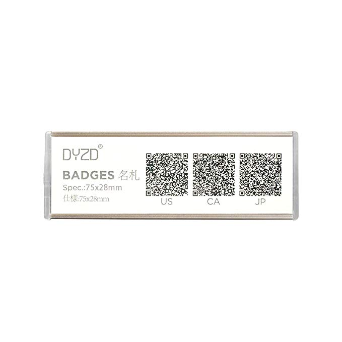 DYZD 가슴 명찰 명찰 회사 가게의 가슴 명찰 부착 핀의 치수 75X28mm 금색 금색