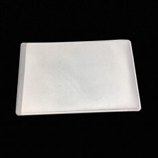 (Aideaz) 얇은 방수 방자 비닐 ID 카드 케이스 슬리브 홀더 (백색 가로 삽입 100 장) 흰색 가로 삽입 100 매