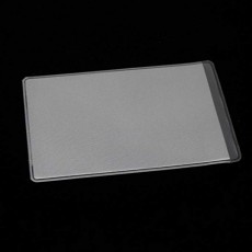 (Aideaz) 양면 더블 포켓 평면 방자 비닐 ID 카드 케이스 슬리브 홀더 (가로 삽입 300 장) 옆 삽입 300 매