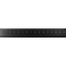 알루미늄 눈금자 S 자 선긋기 단순 0cm 표기 된 커터 통치자 선물 15cm 알루미늄 블랙 DAR-2802 슬립 블랙