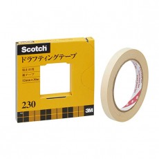 3M 스카치 마스킹 테이프 드 래프팅 테이프 커터있는 종이 박스 12mm × 30m 230-3-12