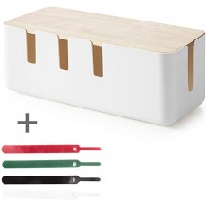SHIYUKI (시유키) 멀티탭 · 케이블 수납 박스 (개선 버전) 케이블 수렴 밴드 4 개 포함