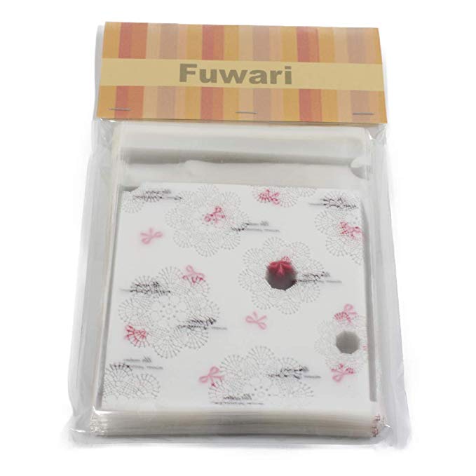 [Fuwari] 가방 파우치 과자 초콜릿 쿠키 사탕 액세서리 소품 포장 할로윈 100 매 포장 봉투 소분 선물 m4 (⑦) ⑦