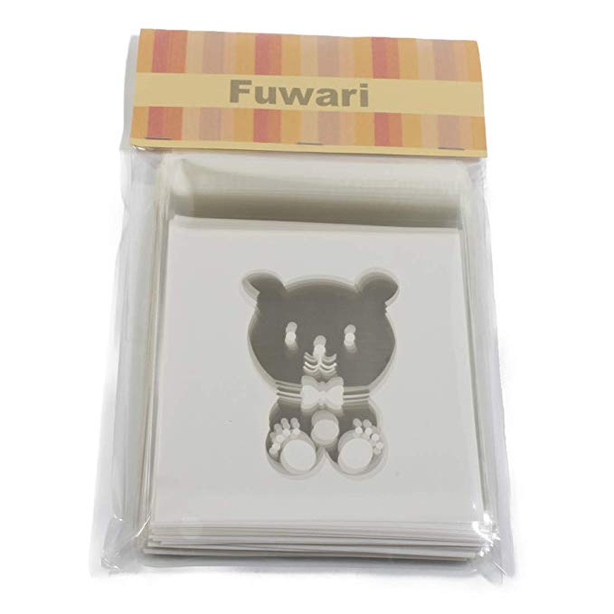 [Fuwari] 동물 동물 가방 파우치 과자 초콜릿 쿠키 사탕 포장 발렌타인 100 매 포장 봉투 소분 선물 동물 M1 (⑦) ⑦