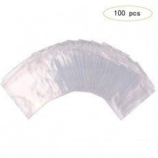 척있는 비닐 봉투 지퍼 가방 소분 봉투 두꺼운 지퍼백 비닐 봉투 투명 (6 * 8cm 100pc)