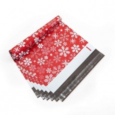 XCGS 크리스마스 용 플라스틱 제품 패키지 눈송이 택배 비닐 봉투 254 × 330mm (외부 치수) 100 매들이 눈송이